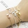 Bratara cu Charm Floare de Trandafir placata 24K Rose