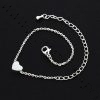 Bratara placata 24K cu Pandantiv Inimioara Silver