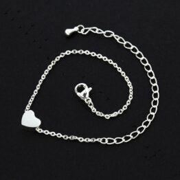 Bratara placata 24K cu Pandantiv Inimioara Silver 1 Bratara placata 24K cu Pandantiv Inimioara Silver