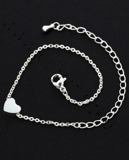 Bratara placata 24K cu Pandantiv Inimioara Silver