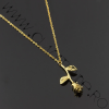 Lantisor din aliaj cu Pandantiv Floare de Trandafir Gold 1 Lantisor din aliaj cu Pandantiv Floare de Trandafir Gold