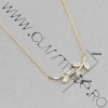 Lantisor cu Pietre tip Swarovski din Inox Placat 24k Auriu