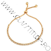 Bratara Tennis reglabila cu diamante tip Zirconiu Auriu 1 Bratara Tennis reglabila cu diamante tip Zirconiu Auriu