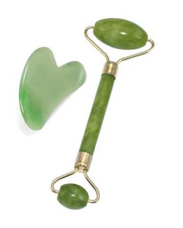 Roller Jad si Gua Sha pentru Masaj Facial