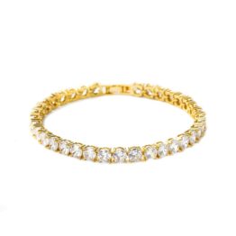 Bratara Tennis cu cristale Zirconiu masura M Auriu 5 Bratara Tennis cu cristale Zirconiu masura M Auriu