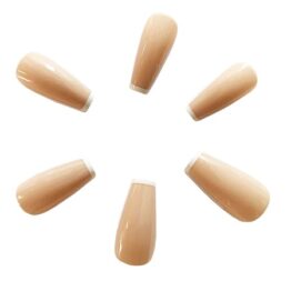 Set 24 unghii false autoadezive Balerina Glossy French Bej 2 Set 24 unghii false autoadezive Balerina Glossy French Bej