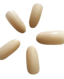Set 24 unghii false autoadezive Lungi Glossy Light Nude