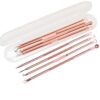 Set 4 piese din otel inoxidabil pentru curatarea tenului Rose4 Set 4 piese din otel inoxidabil pentru curatarea tenului Rose