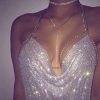 Lant de corp tip sutien invizibil cu strasuri si cristale Argintiu3 Lant de corp tip sutien invizibil cu strasuri si cristale Argintiu