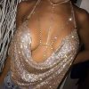 Lant de corp tip sutien invizibil cu strasuri si cristale Argintiu6 Lant de corp tip sutien invizibil cu strasuri si cristale Argintiu
