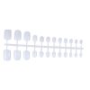 Set 24 unghii false press-on pentru picioare Glossy Alb