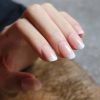 Set 24 unghii false adezive tip press ON natural glossy French Bej Alb3 Set 24 unghii false adezive tip press ON natural glossy French Bej Alb