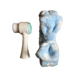 Set spa cu bentita de par si dispozitiv pentru curatare si pentru masaj Blue Set spa cu bentita de par si dispozitiv pentru curatare si pentru masaj Blue