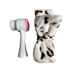 Set spa cu bentita si dispozitiv curatare faciala si masaj Animal print Set spa cu bentita si dispozitiv curatare faciala si masaj Animal print
