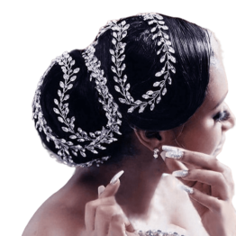 Diadema par model cristale si strasuri Silver Diadema par model cristale si strasuri Silver