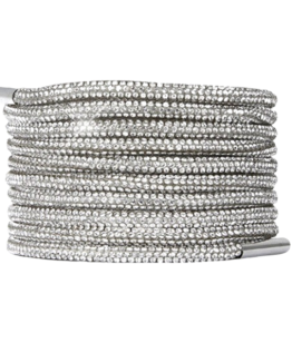 Set 2 sireturi cu cristale snur cu strasuri 100 cm Argintiu