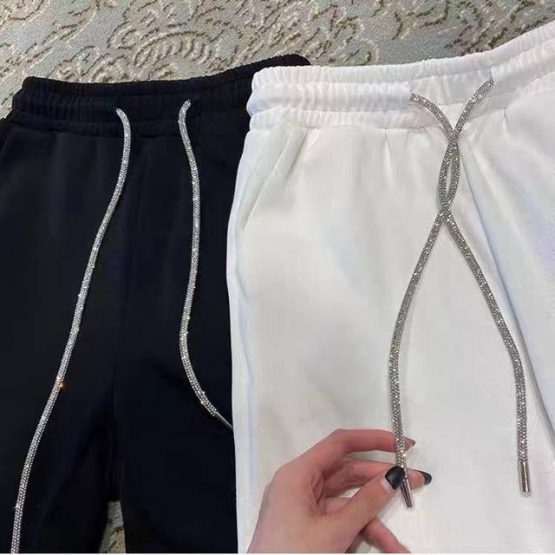 Set 2 sireturi cu cristale snur cu strasuri 100 cm Argintiu7 Set 2 sireturi cu cristale snur cu strasuri 100 cm Argintiu