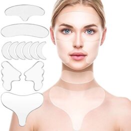 Set de 11 plasturi antirid si antiaging din silicon Transparent1 Set de 11 plasturi antirid si antiaging din silicon Transparent