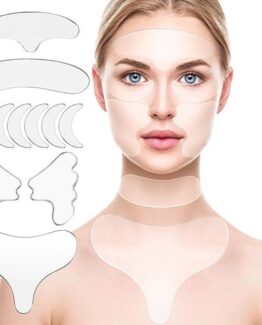 Set de 11 plasturi antirid si antiaging din silicon Transparent