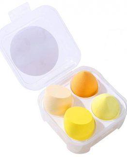 Set 4 bureti machiaj in cutie tip cofrag Galben