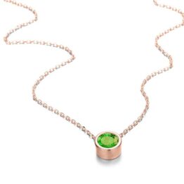 Lantisor Peridot luna August din aliaj cu cristal Verde Deschis Rose Gold1 Lantisor Peridot luna August din aliaj cu cristal Verde Deschis Rose Gold