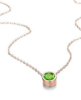 Lantisor Peridot luna August din aliaj cu cristal Verde Deschis Rose Gold1 Lantisor Peridot luna August din aliaj cu cristal Verde Deschis Rose Gold