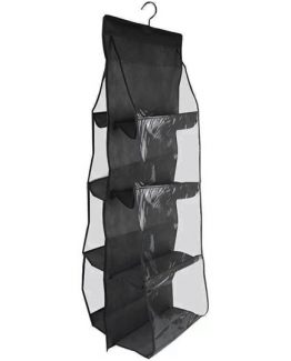 Organizator vertical fata-verso pentru genti Negru