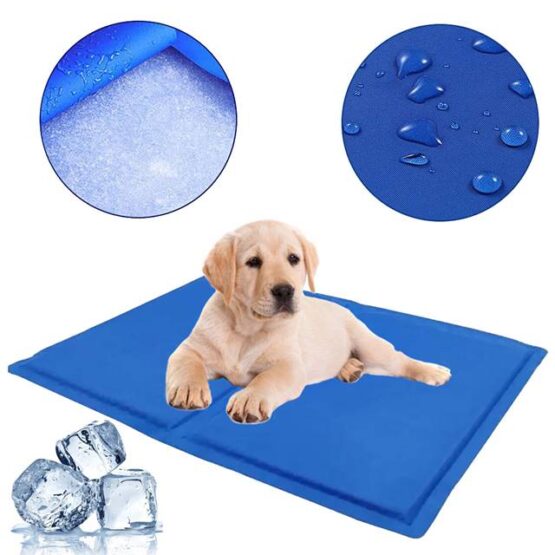 Patura termica cu gel pentru animale Albastru2 Patura termica cu gel pentru animale Albastru
