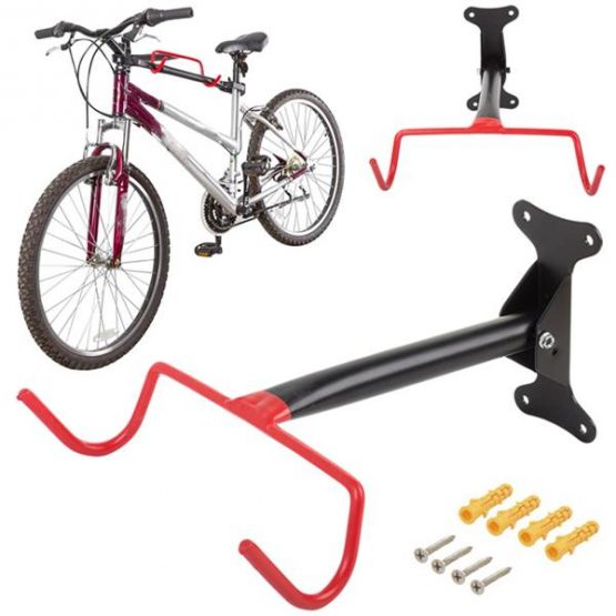Suport bicicleta metalic dibluri incluse Negru Rosu