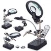 Lupa de masa cu iluminare LED si clesti de sustinere Negru Lupa de masa cu iluminare LED si clesti de sustinere Negru