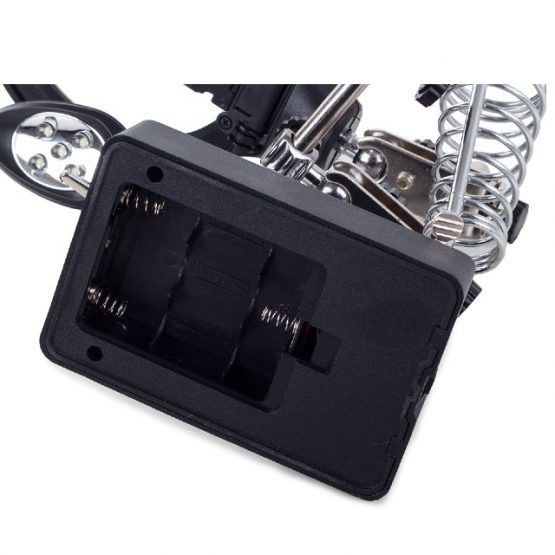 Lupa de masa cu iluminare LED si clesti de sustinere Negru9 Lupa de masa cu iluminare LED si clesti de sustinere Negru