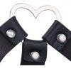 Portjartier piele cu inima marime universala Black4 Portjartier piele cu inima marime universala Black