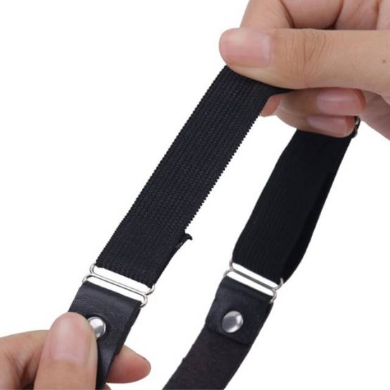Portjartier piele cu inima marime universala Black7 Portjartier piele cu inima marime universala Black