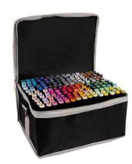 Set 168 carioci profesionale cu varf dublu Multicolor
