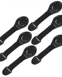 Set 6 bucati sigurante usi 20 cm Negru