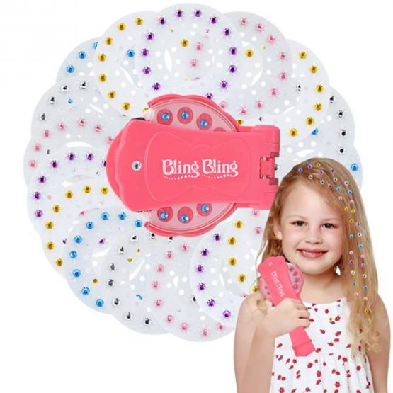 Set decorare cu cristale pentru par accesorii Roz
