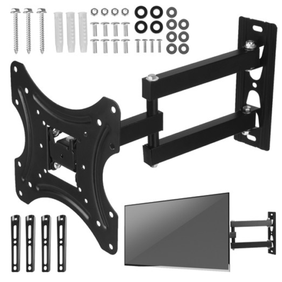 Suport TV extensibil 14 - 55 inch max 50 kg Negru