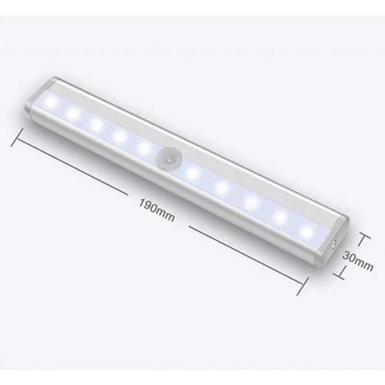 Lampa LED auto-adeziva cu senzor de miscare Alb