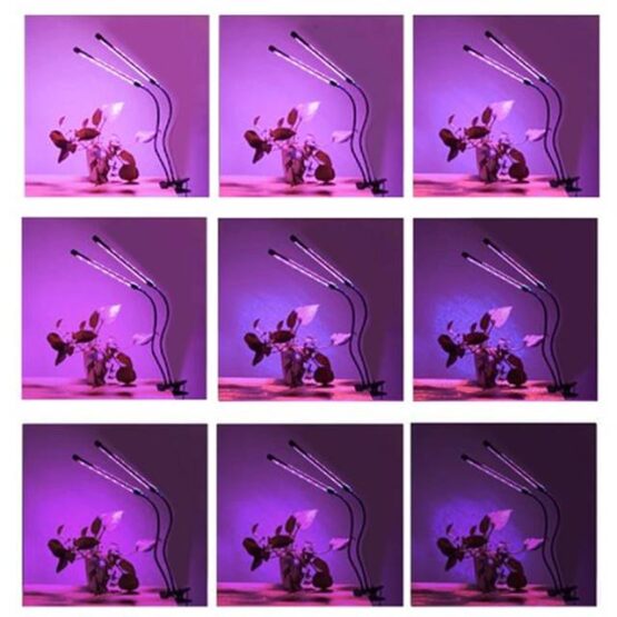 Lampa UV cresterea plantelor cu 2 brate 20W Negru Lampa UV cresterea plantelor cu 2 brate 20W Negru