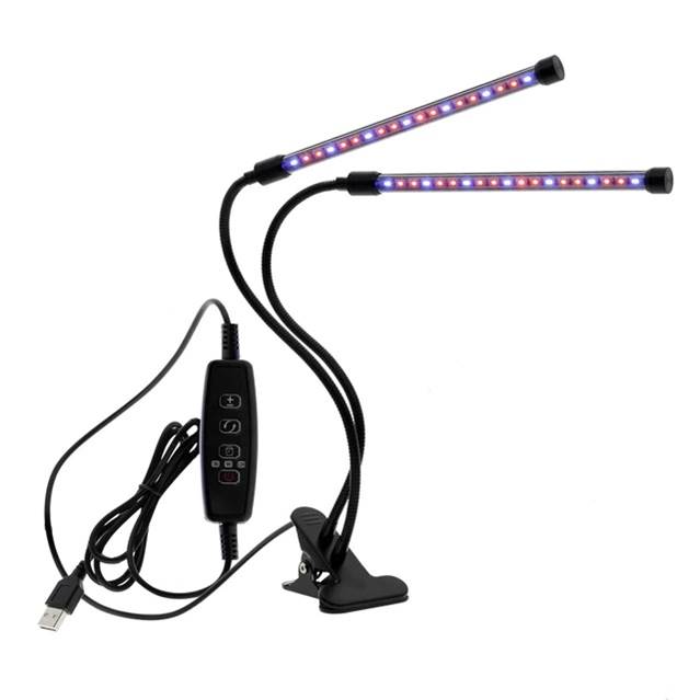 Lampa UV cresterea plantelor cu 2 brate 20W Negru