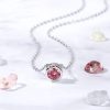 Lantisor Rubin luna Iulie cu cristal Transparent Argintiu1 Lantisor Rubin luna Iulie cu cristal Transparent Argintiu
