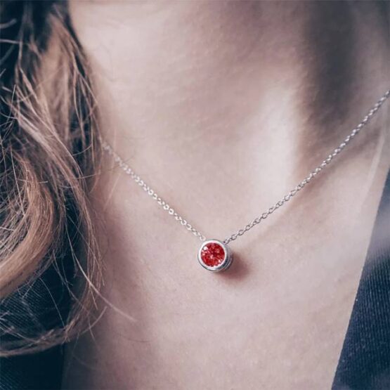 Lantisor Turmalina luna Octombrie cu cristal Roz Argintiu1 Lantisor Turmalina luna Octombrie cu cristal Roz Argintiu