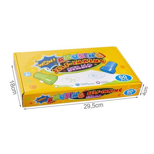 Set 60 stampile copii non-toxice 3+ Multicolor