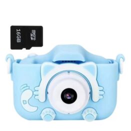 Aparat foto pentru copii cu SD card 16 GB, Albastru Aparat foto pentru copii cu SD card 16 GB, Albastru
