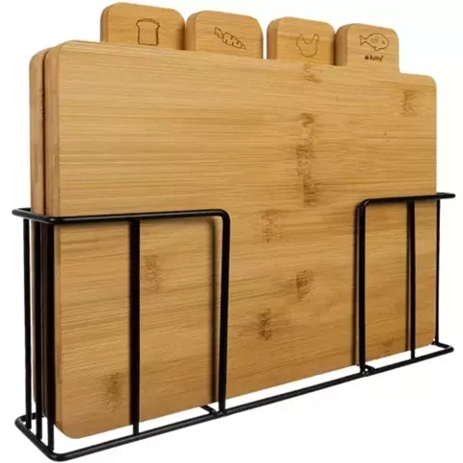 Set 4 tocatoare pentru bucatarie din lemn bambus