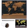 Harta lumii razuibila cu accesorii, 82 x 59 cm, Negru Harta lumii razuibila cu accesorii, 82 x 59 cm, Negru