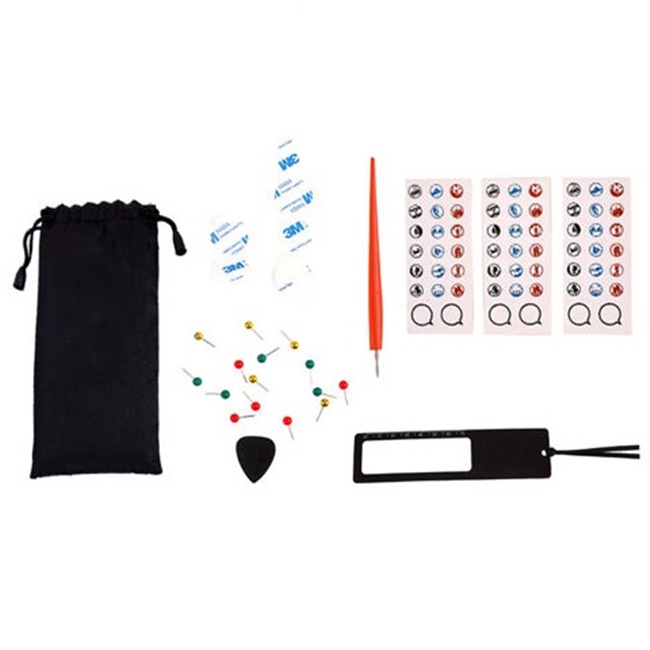 Harta lumii razuibila cu accesorii, 82 x 59 cm, Negru