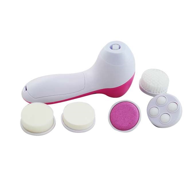 Perie rotativa 5 in 1 pentru masaj facial si exfoliere