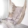 Hamac brazilian suspendat, 2 perne, macrame, Bej Hamac brazilian suspendat, 2 perne, macrame, Bej