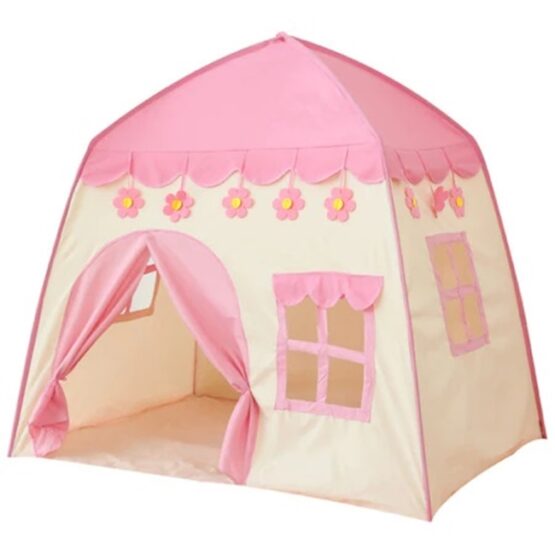 Casuta de joaca pentru copii, cort, 140 cm, Roz